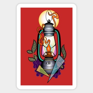 "Neotraditional vintage lamp" Sticker